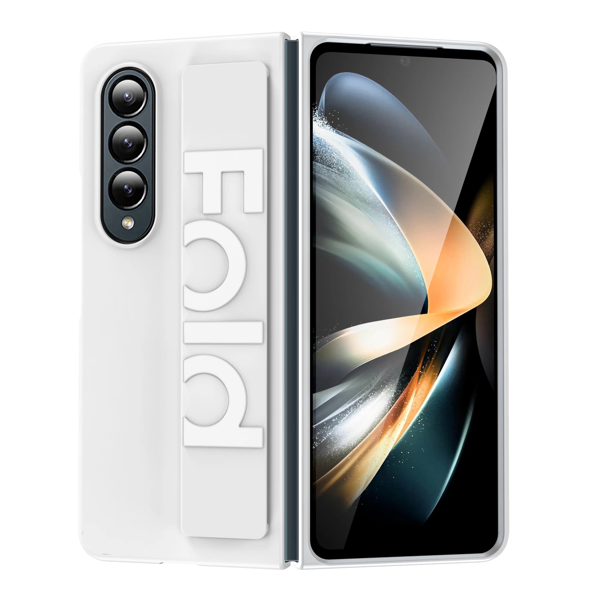 Samsung Galaxy Z Fold Slim Case - Shock-Absorbing Matte Cover WHITE Tidesmit