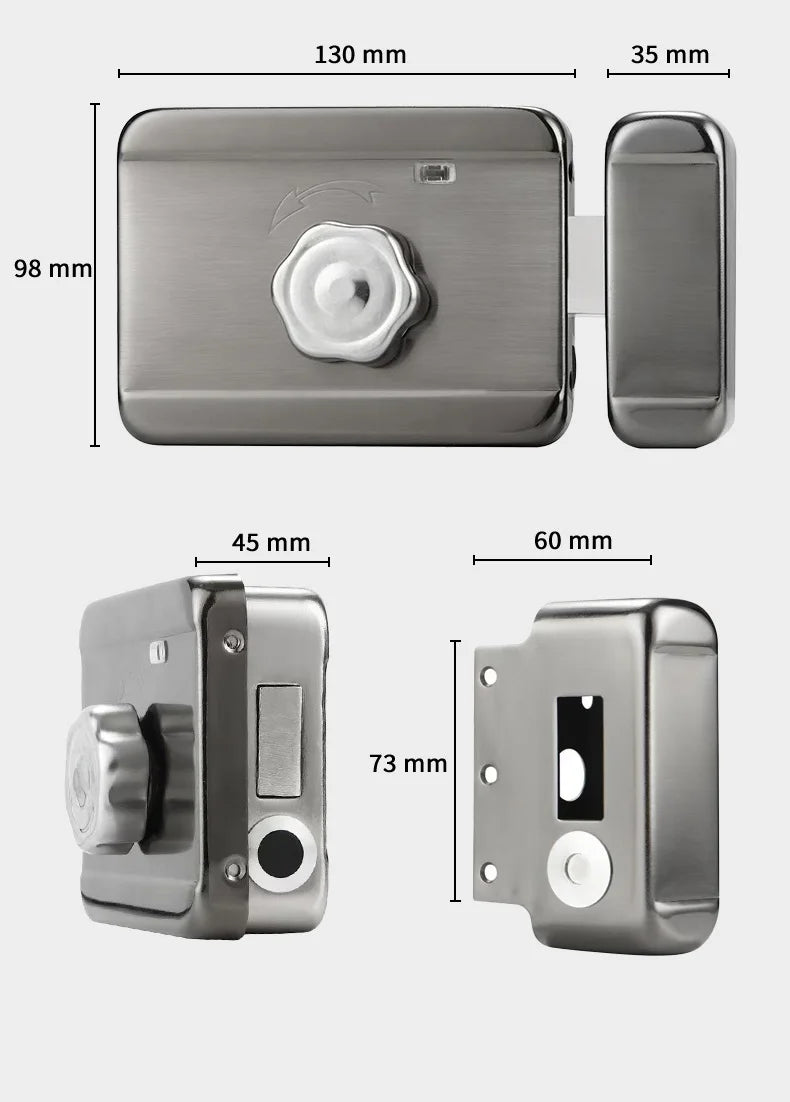 Tuya Smart Outdoor Waterproof Door Lock with Face Recognition Video Intercom RFID Card Password Electronic Lock for Iron Door