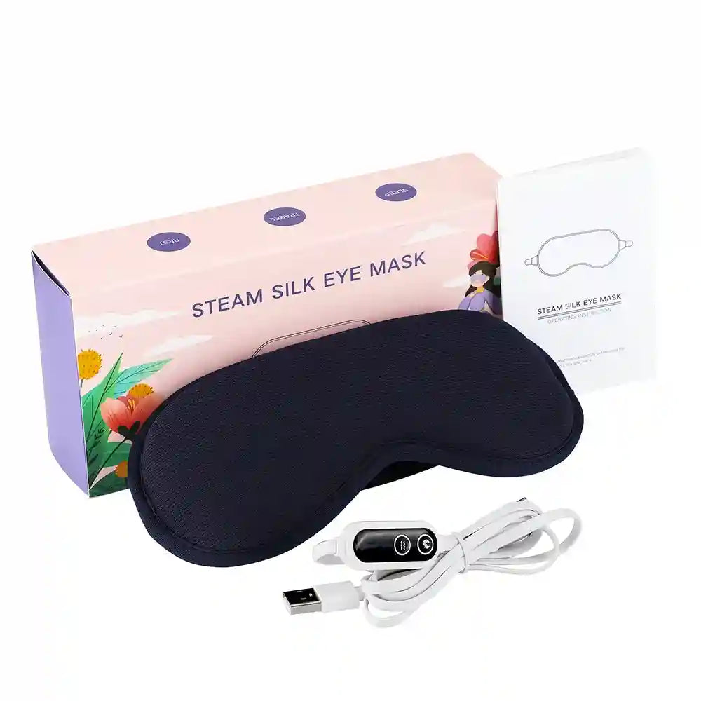 Tidesmit Electric Steam Eye Mask: 3D Rechargeable Heat Massage Therapy Eye Massage Instrument Tidesmit
