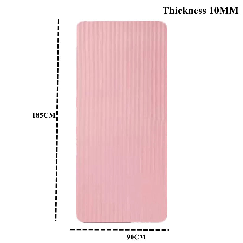 200/185×80/90cmYoga Mat Travel Fitness Exercise 10mm Thicknesses for Yoga Pilates Floor Workouts Thicken Widen Moisture-proof