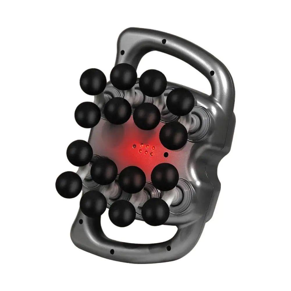 Fascia Gun Deep Tissue Muscle Massager with Red Light Therapy Fascia Gun 16Head 01 gray Tidesmit