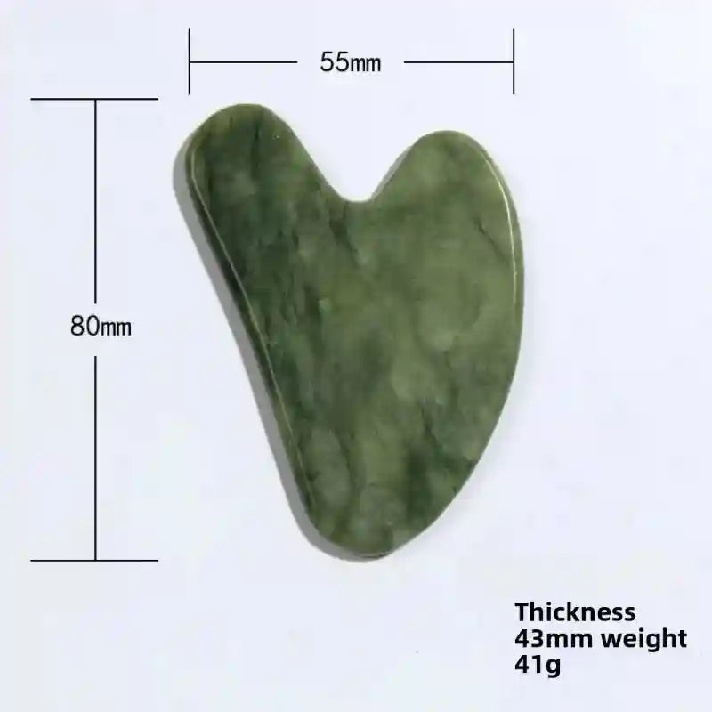 Natural Xiuyan Jade Gua Sha Heart-Shaped Facial Massage Tool Massage Roller Tidesmit
