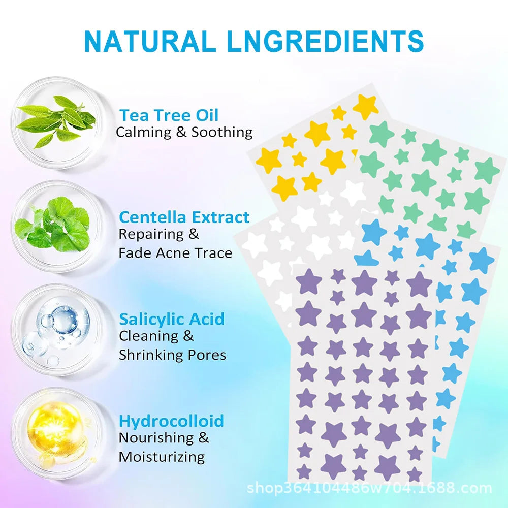 1400 Pcs Pimples Patches, Multi-color Star Acne Patches,Facial Acne Patches,Concealer Acne Patches,Ultra-thin