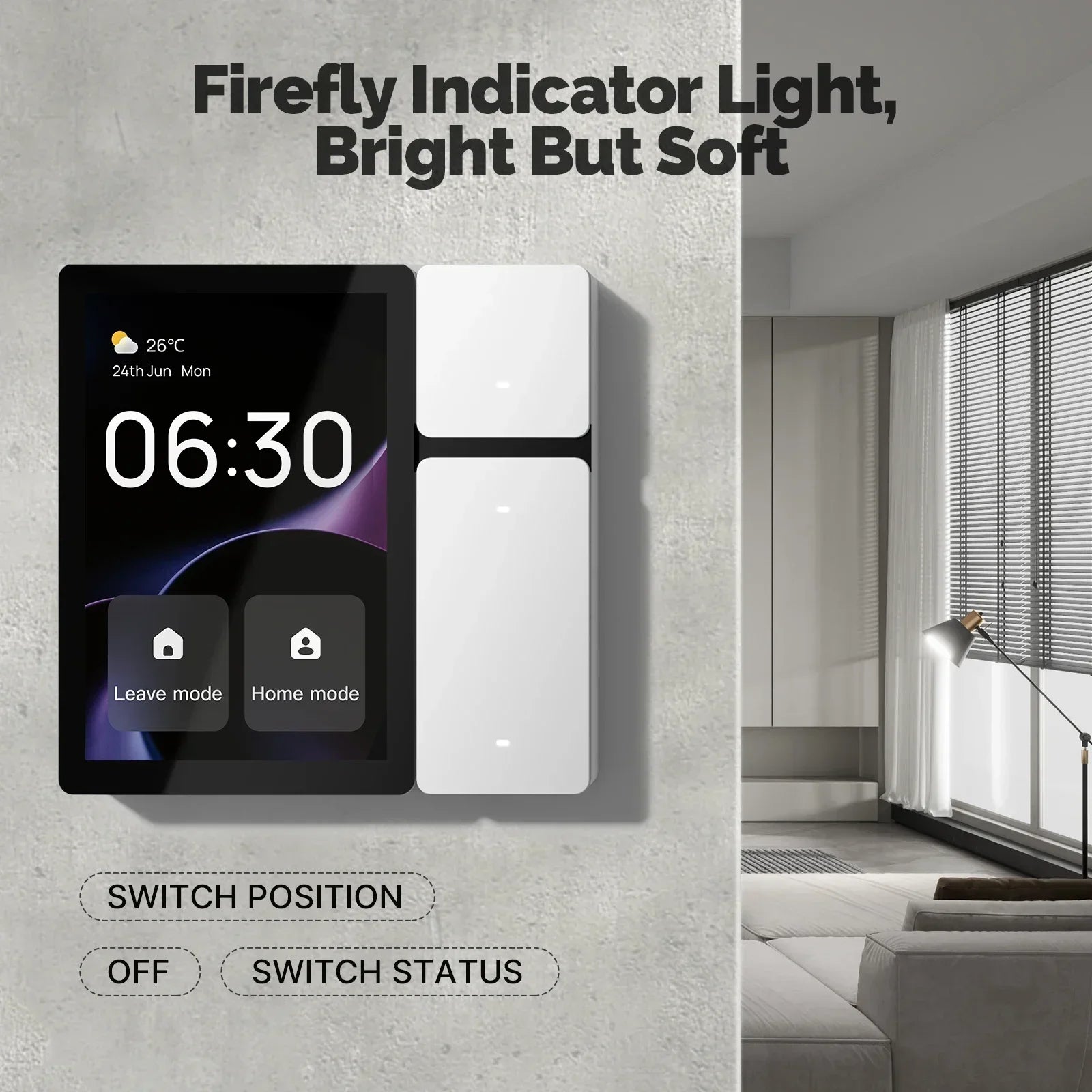 Smart Home Control Panel 3.5 Inch WiFi Touch Screen EU Model Tidesmit