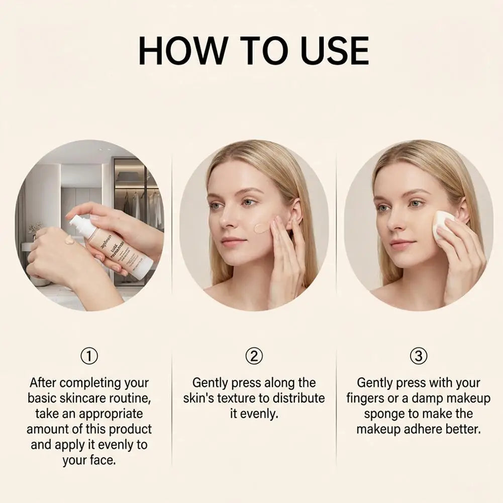 Tidesmit Zephoco Luxe thermal color changing liquid foundation shade swatch for long lasting face makeup base