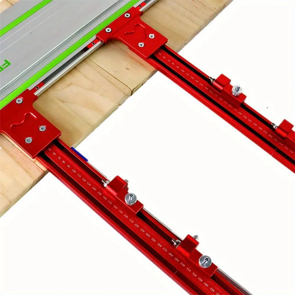 2-in-1 Parallel Guide Rail System Track Saw Angle Clamp,Aluminum Guide for Makita & Festool Rail,Circular Saw Cutting Positioner