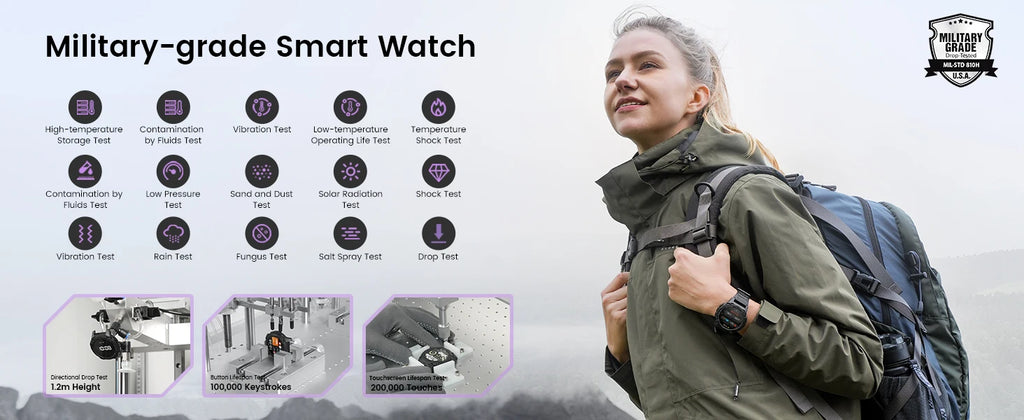 KOSPET TANK S2 GPS Smart Watch For Women Compass Altimeter Barometer Bluetooth Call AI Voice AMOLED IP69K Waterproof Smartwatch