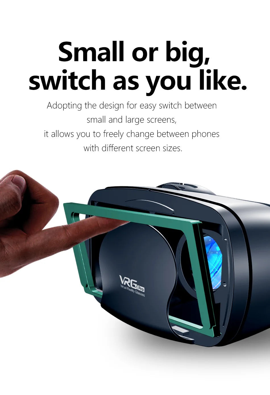 VR Headset for Smartphones - Immersive Wide Angle Smart Glasses Tidesmit
