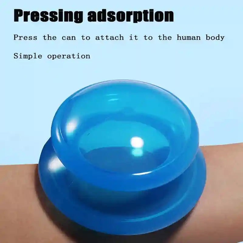 Silicone Cupping Therapy Set - 4 Piece Cellulite Massage Kit Massage Roller Tidesmit