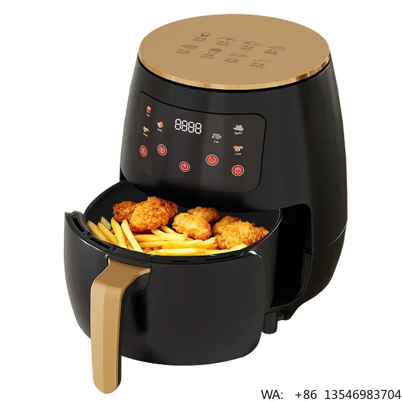 Factory Stock Hot Sale Electric 6L Multi-function Digital Control Air Fryer High-quality Non-stick Surface Household Hotel Use