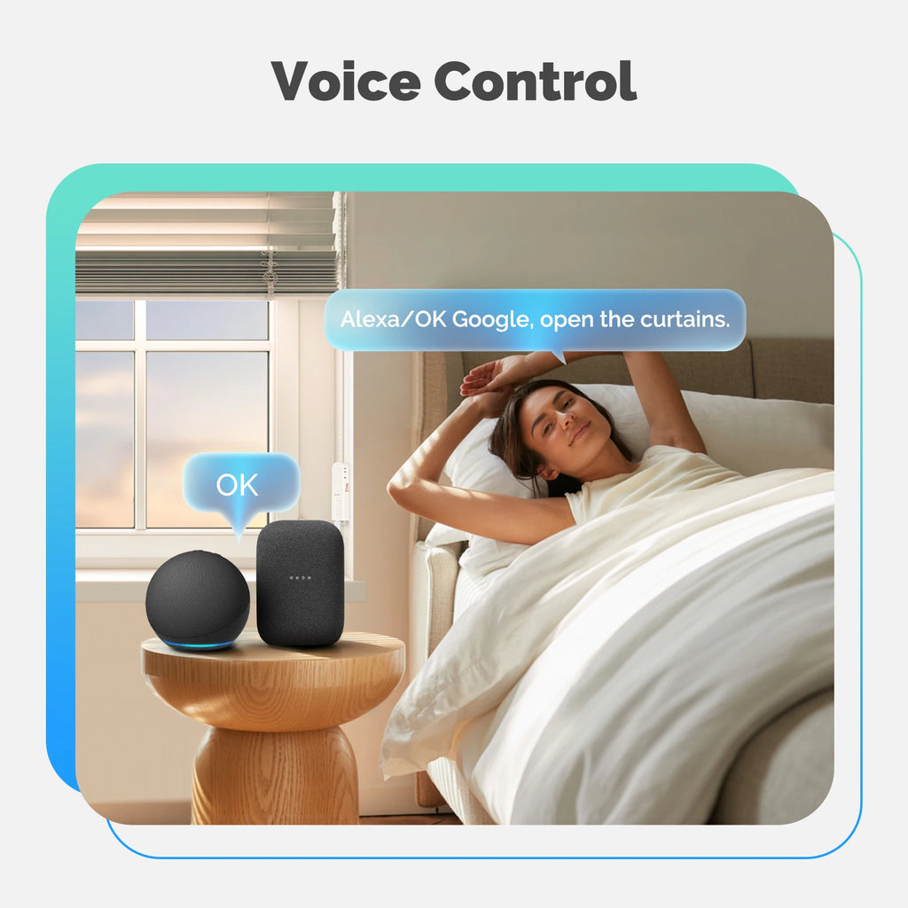 Tuya WiFi Smart Curtain Motor, MOES Electric Roller Blinds Driver, Alexa Google Home Voice Control, Automatic Pull Cord Chain