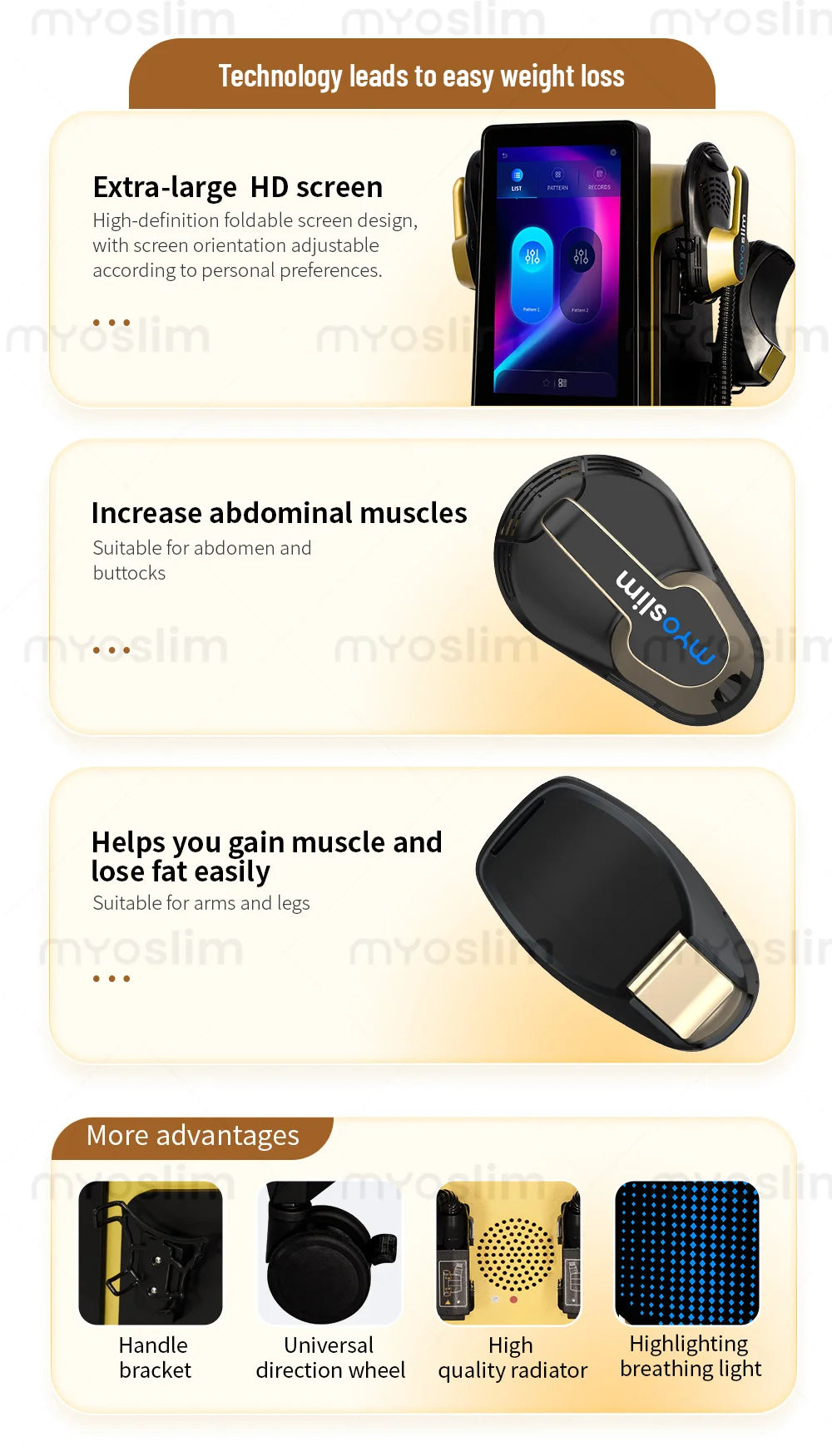 Professional 5-Handle Slimming Body Shaping Instrument | Tidesmit EU Relaxation Treatment Tidesmit