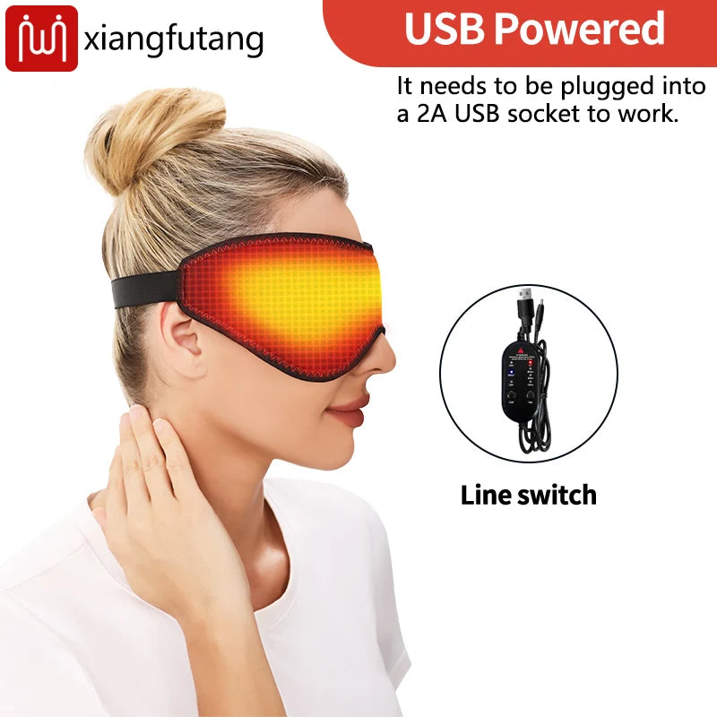 Electric Heated Massage Eye Mask for Eye Fatigue and Deep Relaxation Relaxation Treatment Tidesmit
