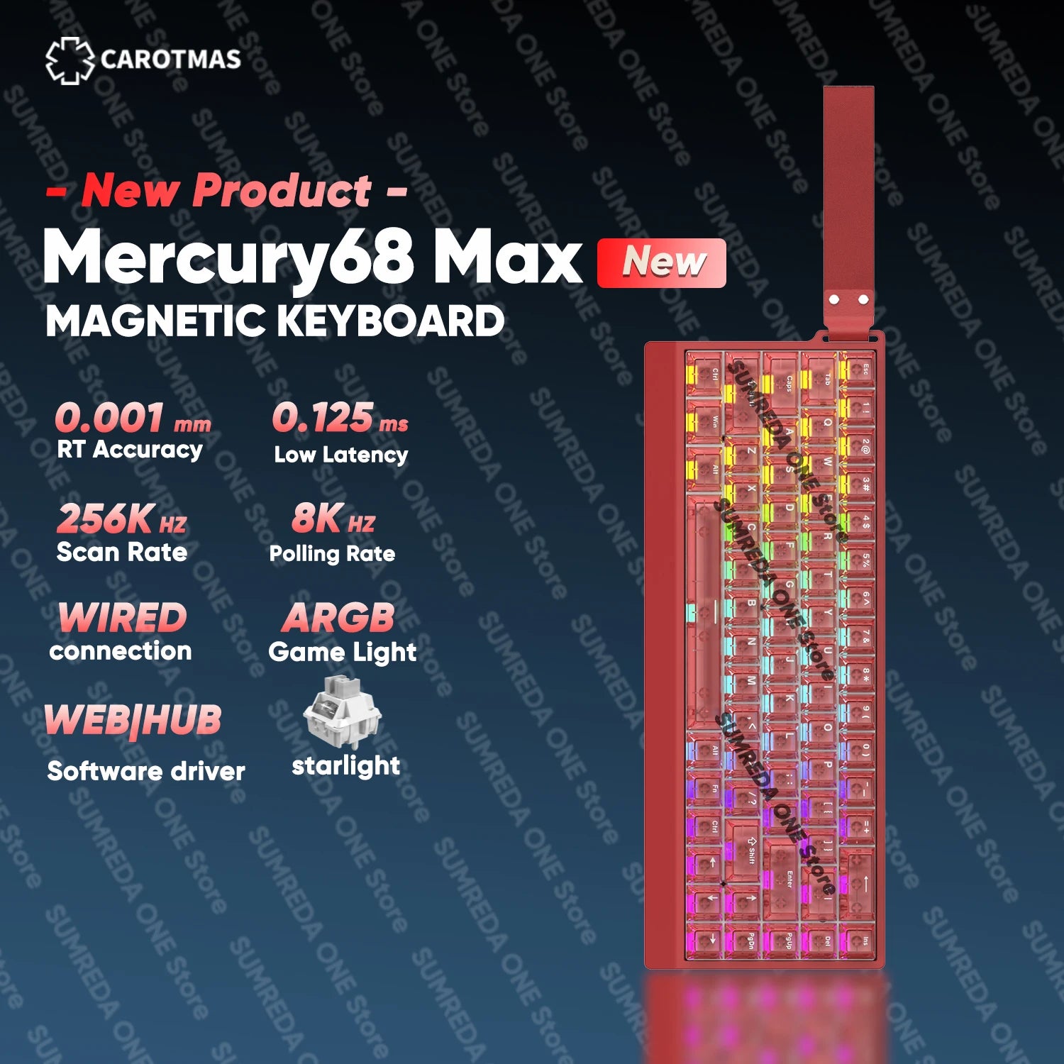 IROK Carotmas Mercury68 Max mars68 pro Mercury 68 Gaming Magnetic Mechanical Keyboard Rapid Trigge 0.001 8K Wired Gamer Keyboard