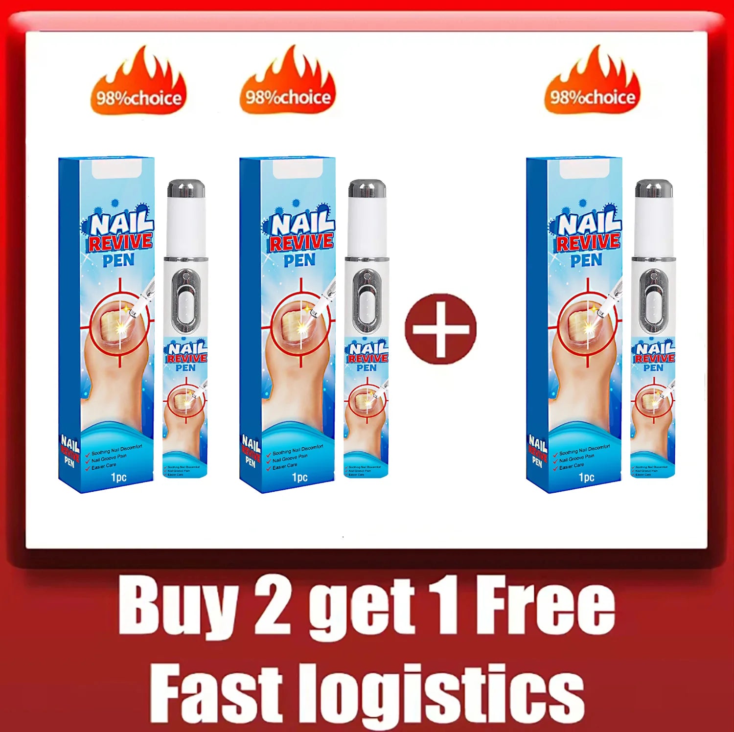 Nail Laser Pen for Onychomycosis - Portable Home Wellness Device Relaxation Treatment Buy 2 get 1 Free Tidesmit