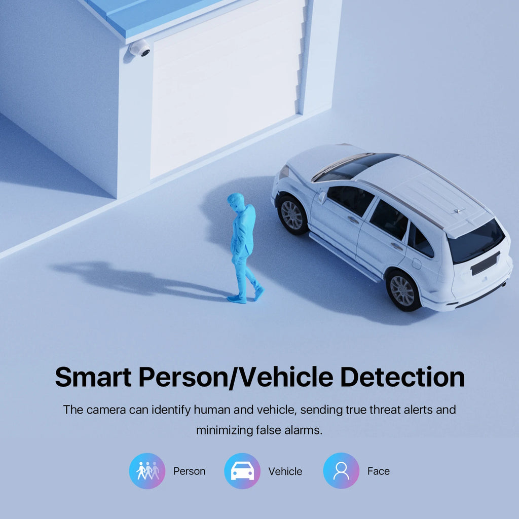 ZOSI 8MP 5MP PoE Dome Camera Set Outdoor/Indoor AI Human Car Detection 2-Way Audio Color Night Vision Surveillance IP Camera Kit