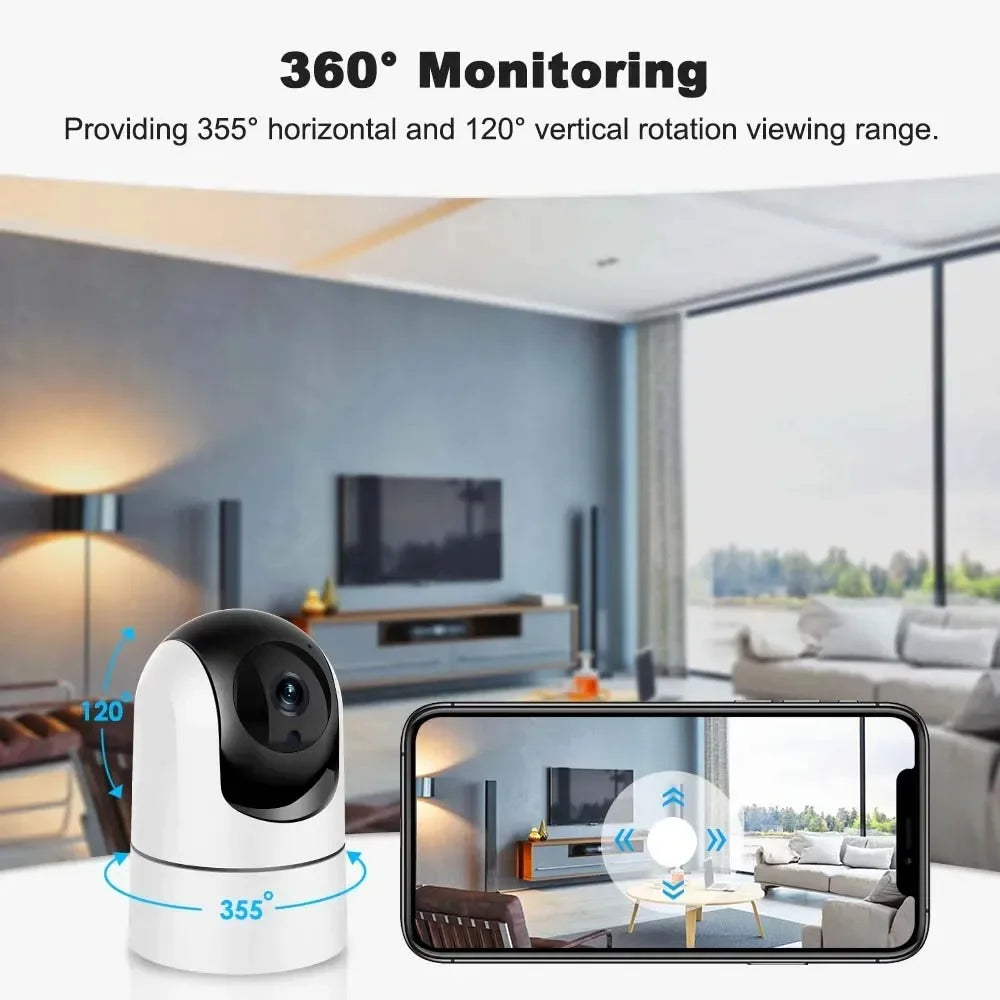 Tuya 5G WiFi IP Camera Indoor 6MP Wireless Security Surveillance Camera Auto Tracking Baby Monitor IR Night Vision 6x Zoom Cam