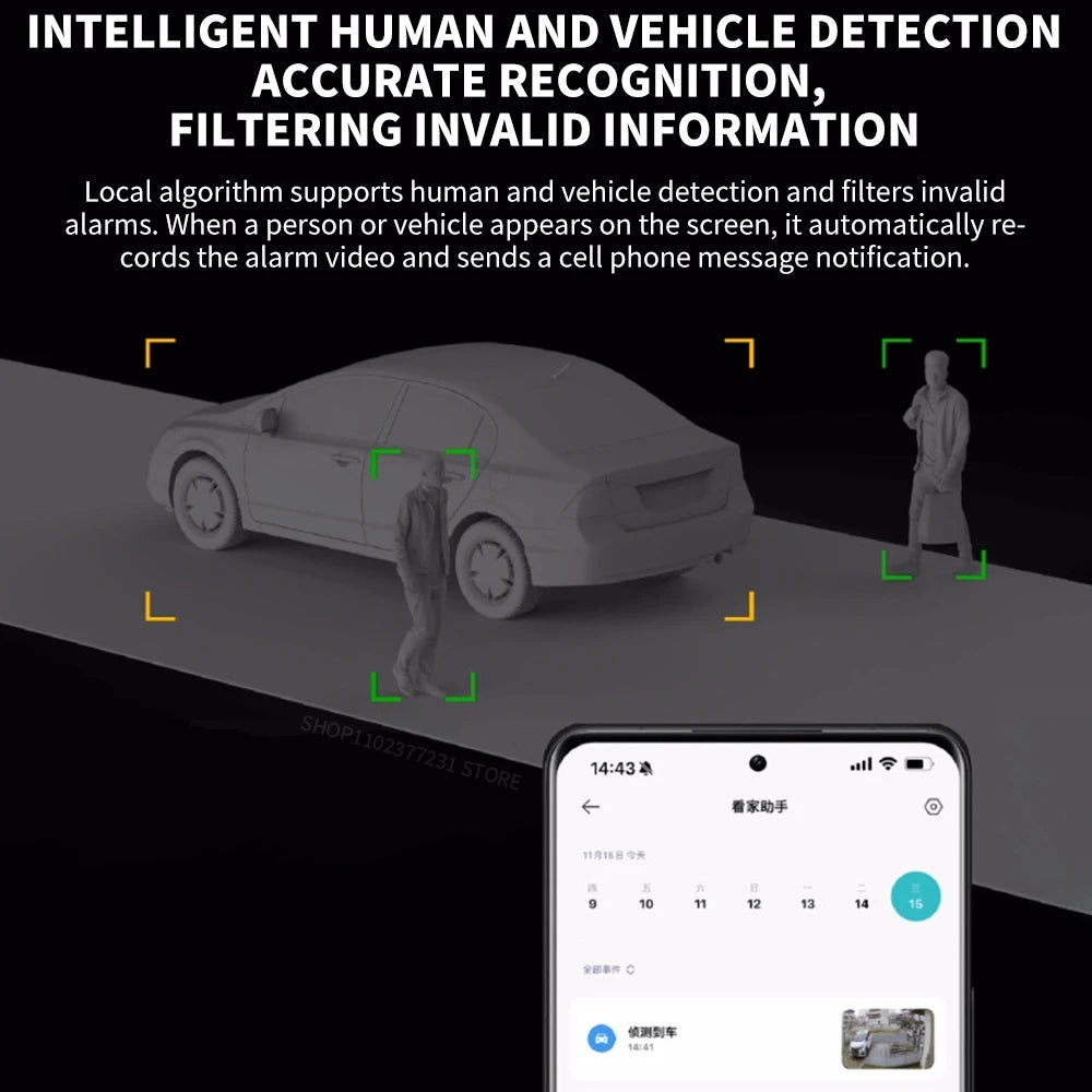 Xiaomi CW700S Outdoor  Camera 2.5K 9X Zoom IP66 AI Human Vehicle Detection Color Night Vision WiFi Cloud Storage H265 -CN