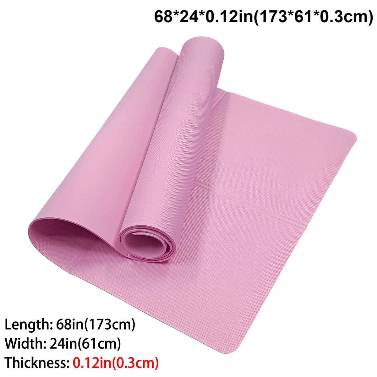 Pink Foldable Yoga Mat Eco Friendly EVA Folding Travel Fitness Exercise Mat 3/4/6mm Thicknesses for Yoga Pilates Workouts