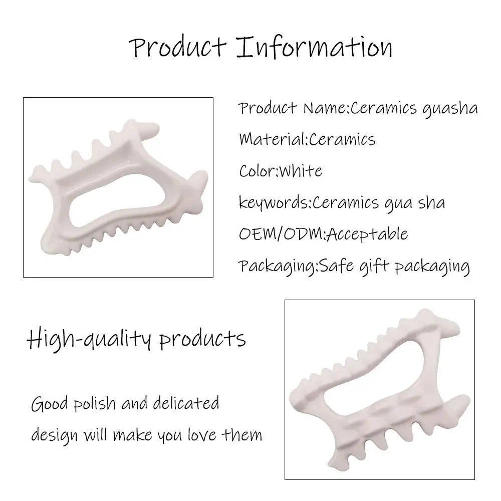 Gua Sha Ceramic Facial Massage Tool for Muscle Relief and Skin Health Back Massage Instrument Tidesmit