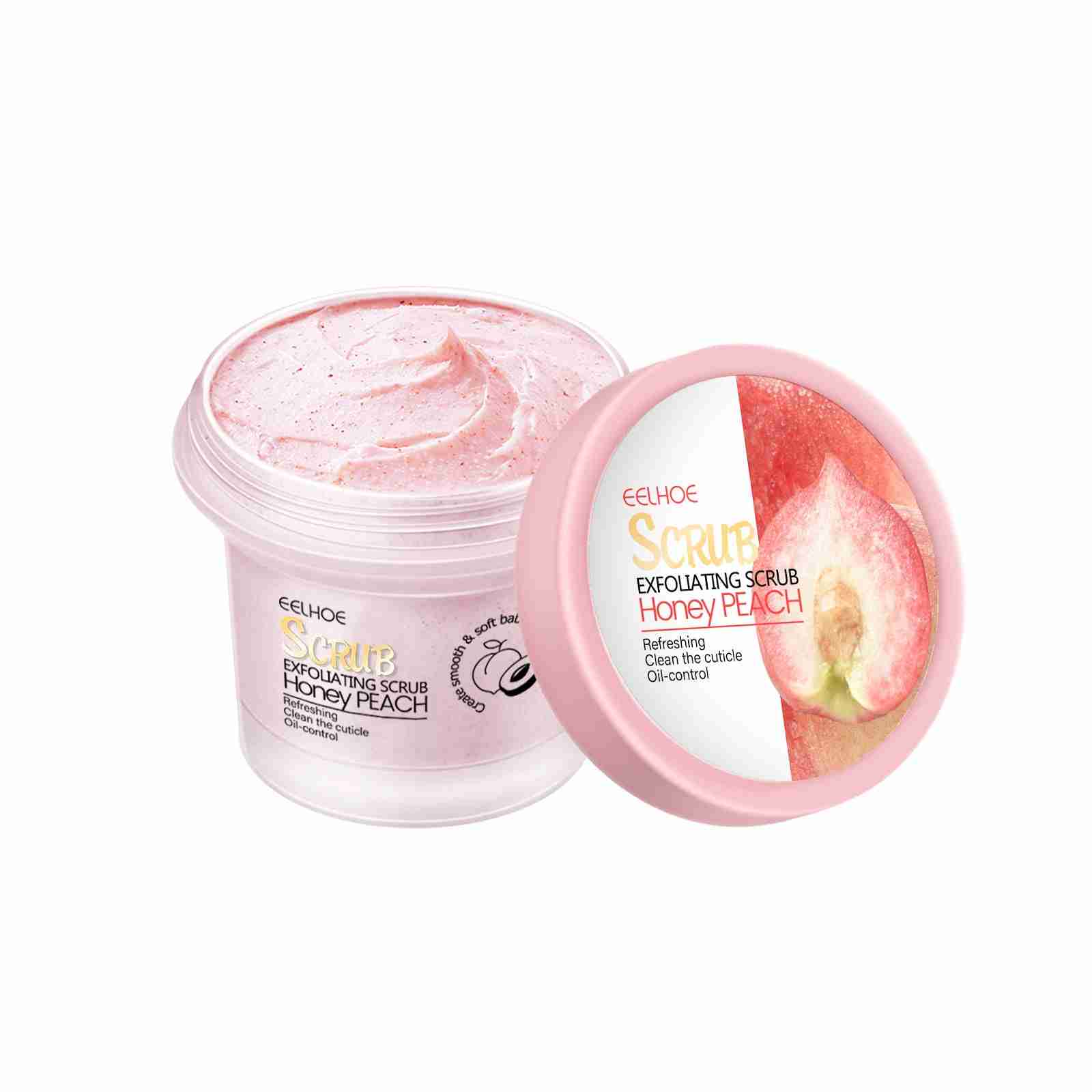 Peach Exfoliating Body Scrub – Natural Gel Polish 100g Scrubs Treatments Tidesmit