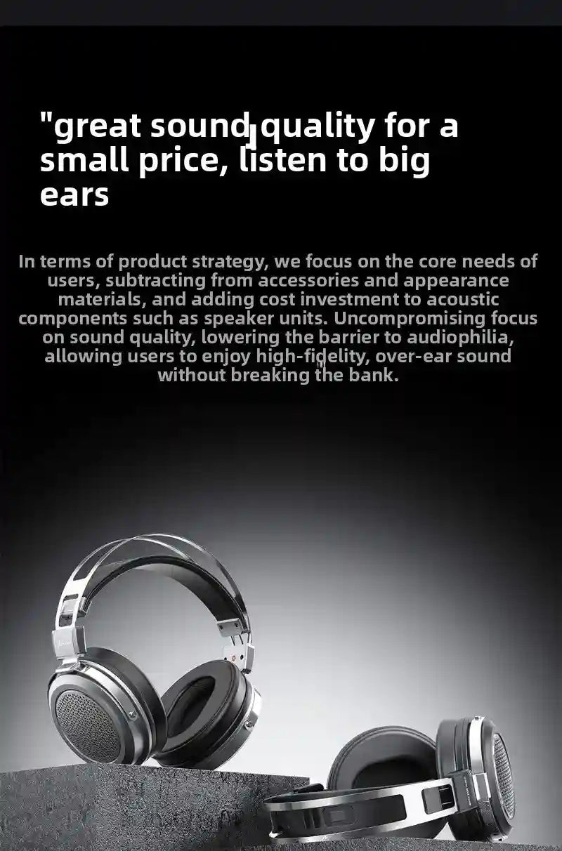 FiiO JT1 Over-Ear Headphones with 50mm Dynamic Drivers for HiFi Audio Tidesmit
