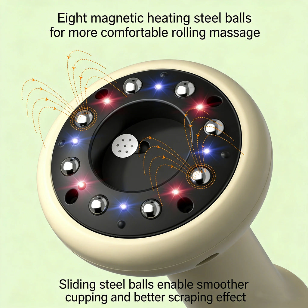Portable Electric Massager with Heat Therapy | Tidesmit Light Yellow Body Shaping Massage Equipment Tidesmit