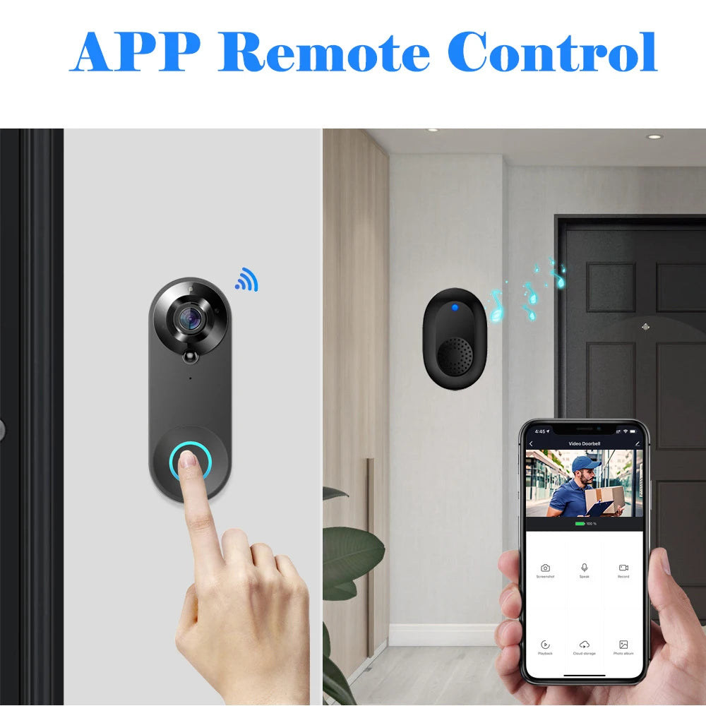 5G 2.4G WiFi Video Doorbell 1080P Wireless Camera Door Bell Tuya Smart Home Security Motion Detect Night Vision Ringing Bell
