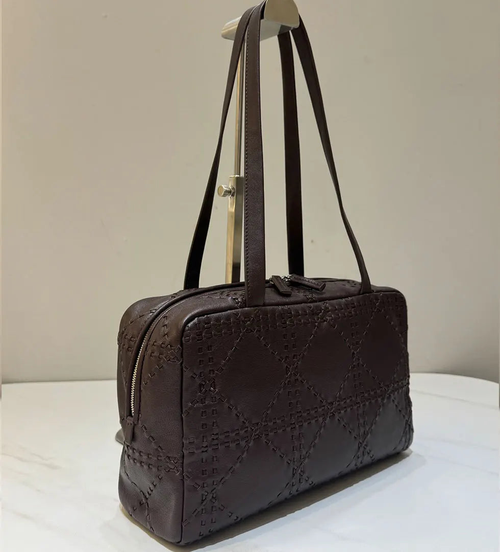 2025 autumn and winter new leather totem handmade bowling bag sheepskin shoulder bag high-quality sheepskin crossbody bag