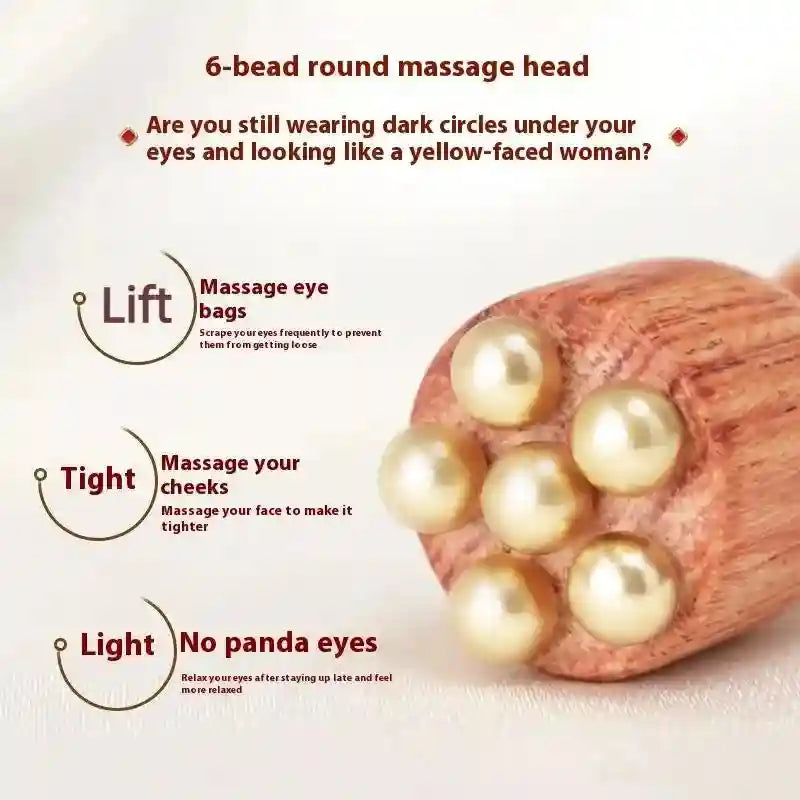 Facial Gua Sha Brass Eye Massage Tool - Ergonomic Lotus Seedpod Design Eye Massage Instrument Tidesmit