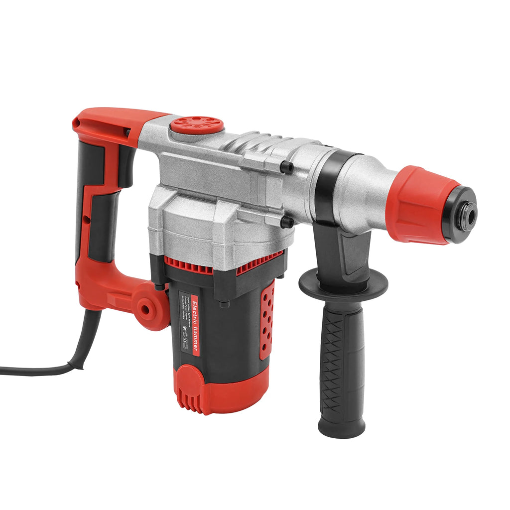 2200W Rotary Hammer Drill with 6 Drill Bits & Toolbox, 4 In 1 Electric Concrete Perforator, Multi-Function Electric Hammer Kit