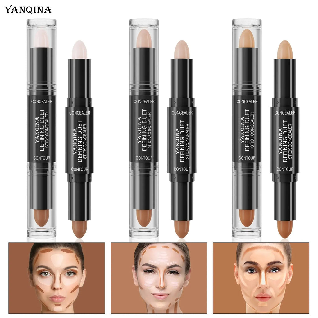 Tidesmit Contour Stick Duo waterproof highlight and shadow cream shade swatch for natural finish face makeup