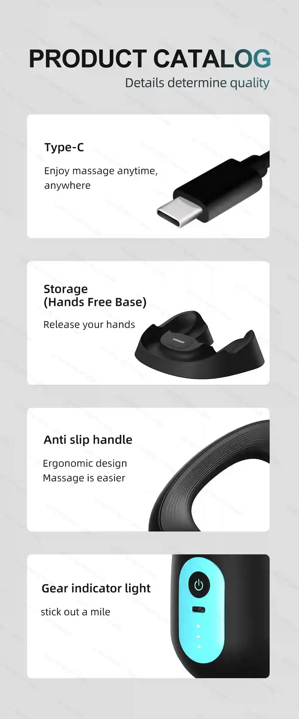 Electric Massager for Muscle Recovery | 3-Speed Portable Tool | Tidesmit Massage Roller Tidesmit