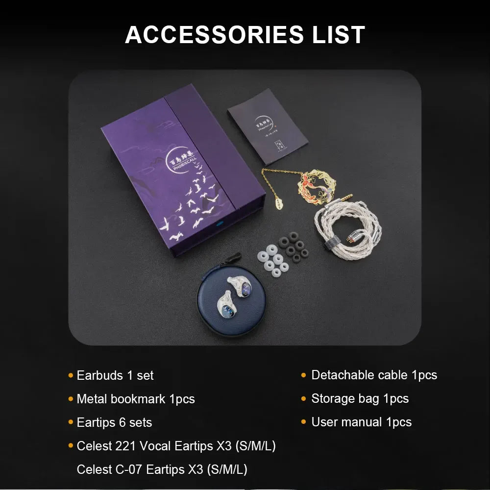 Celest Phoenixcall 5 Hybrid Driver In-Ear Monitors | Tidesmit Tidesmit
