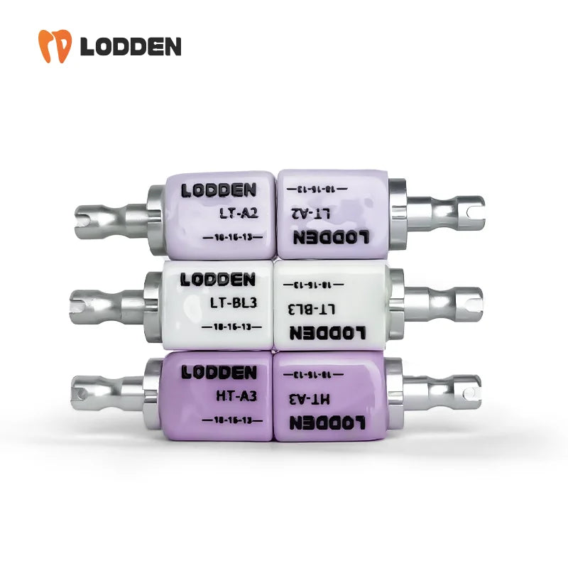 Lodden 10PCS Lithium Disilicate C14 Dental Glass Ceramic Blocks CAD CAM Sirona Cerec Block HT LT MT Lab Veneer Dentist Materials