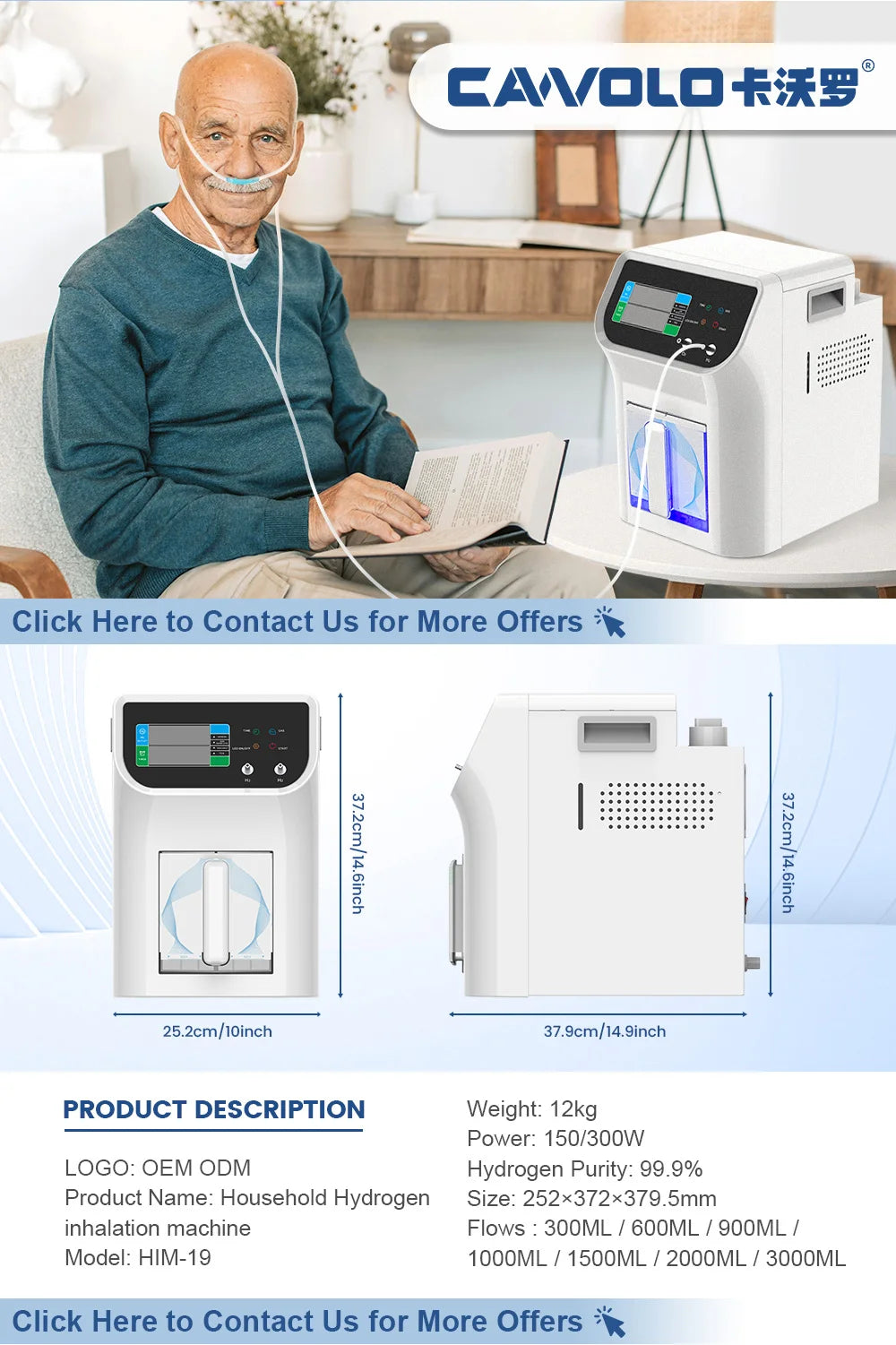 Hydrogen Inhaler Machine 600-3000ML Generador De Hidrogeno Hydrogen Water Generator for Boosting Immunity Hydrogen Inhalation