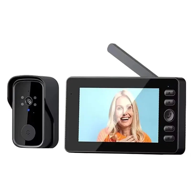 24-Hour Delivery Two-Way Intercom Wireless Video Doorbell 4.3In LPS Screen Night Vision Waterproof Visual Camera Home Security