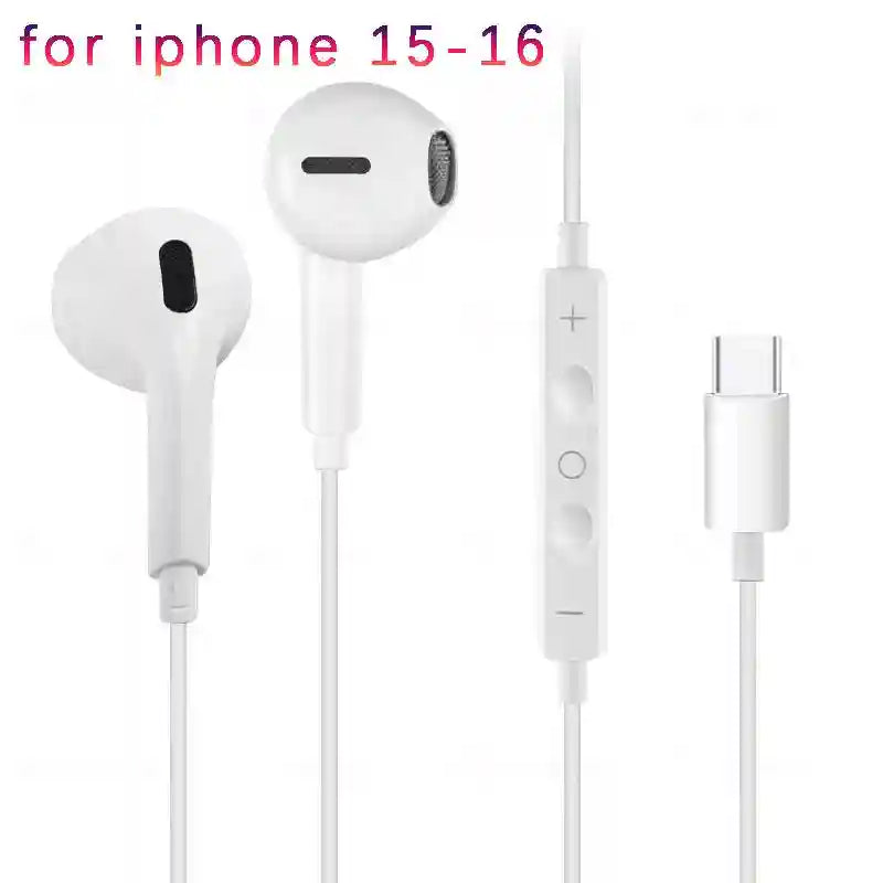 USB C Wired Earphones with Microphone - High-Fidelity Audio Clear Calls single earphone C Tidesmit