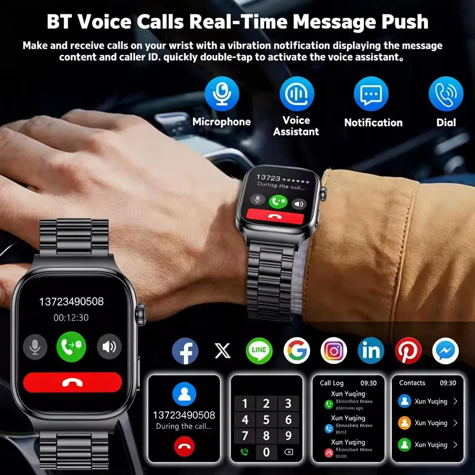 2026 New ECG Heart Health Analysis Smart Watch Accurate Uric Acid Blood Pressure Body Fat Five organ Fitness Health Smart Watch