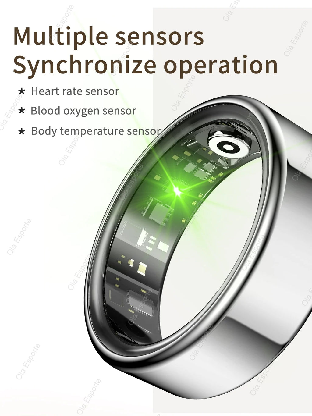 R09 Smart Ring Men Women with Charging Case,Heart Rate Blood Oxygen,Skin Temperature Monitor,5ATM Waterproof For Android iOS