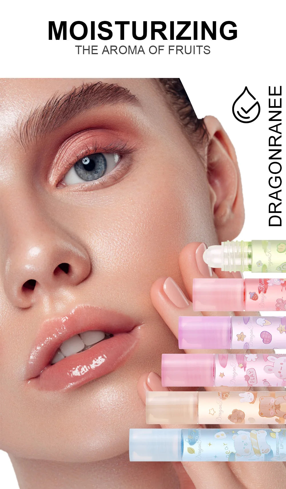 Hydrating Flower Lip Oil Set – 6-Piece Non-Stick Moisturizing Lip Treatment Lip Care Tidesmit