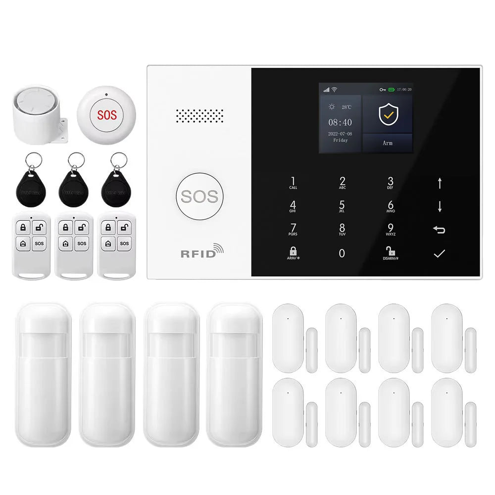 WiFi GSM Smart Home Alarm System - Tuya Security Kit by Tidesmit 2G GSM WiFi Kit E EU Plug Tidesmit