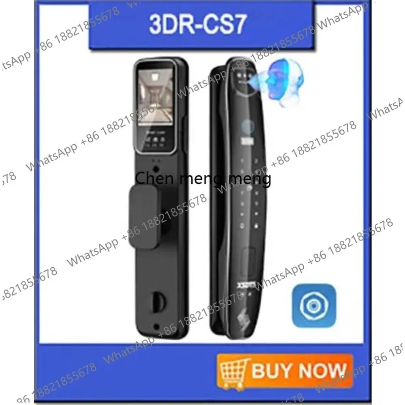 3D Face Real-time Intercom Smart Door Lock Palmar vein Camera Intelligent Fingerprint Password Biometric Electronic Key Unlock
