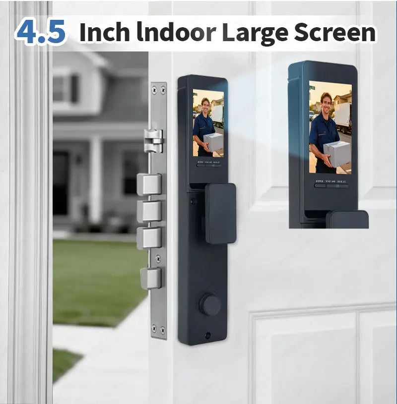 TTLOCK Smart Door Lock WiFi 3D Facial Recognition Electronic Lock Password Security Lock With Camera Biometric Door Lock For Hom