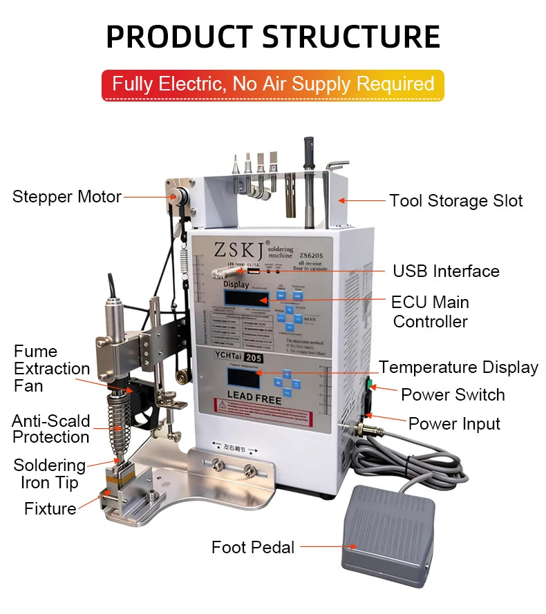 Semi-Automatic Soldering Machine 200W USB Precision Station Tidesmit