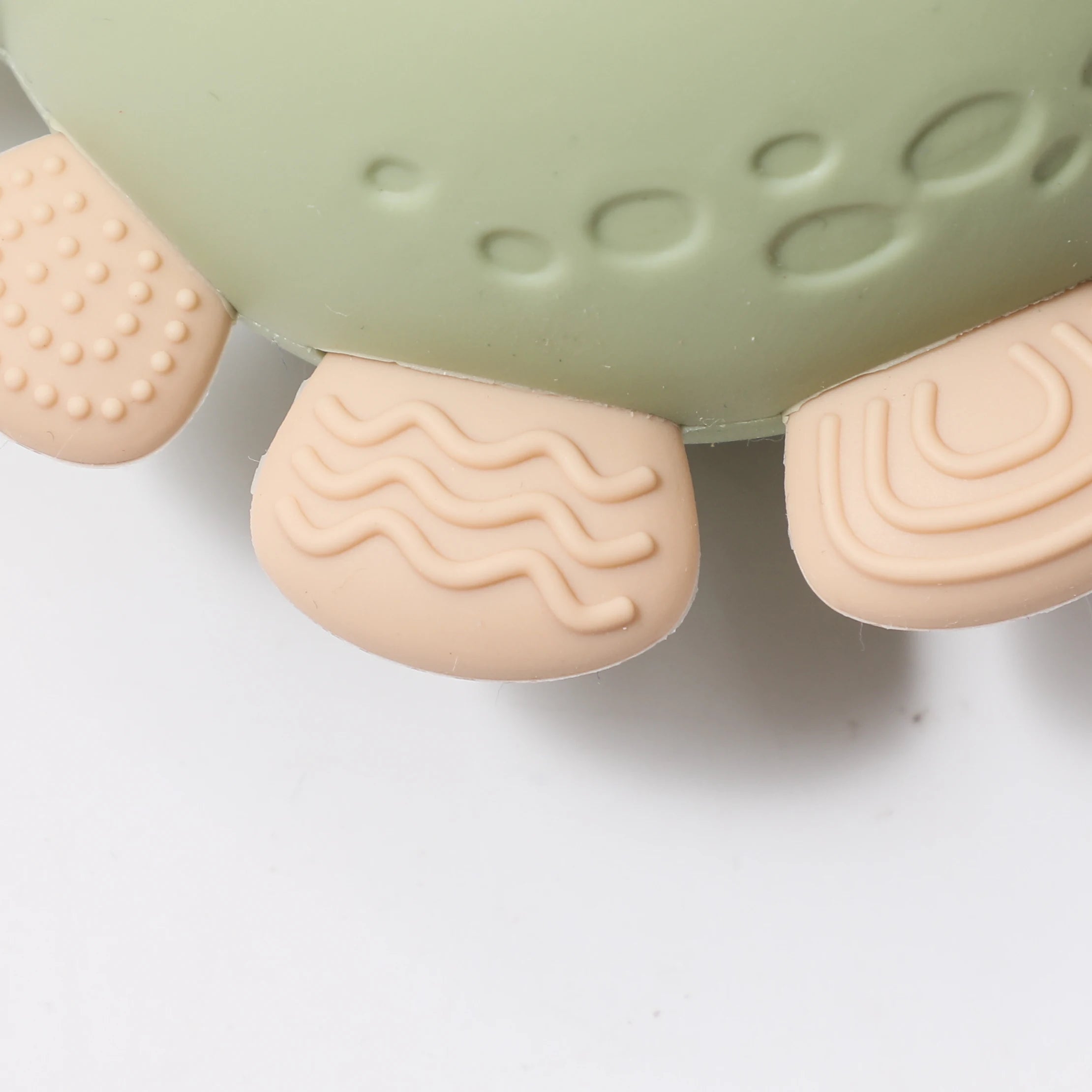 Baby Silicone Teether Toys,Perfect for Teething Toys 0-3-6 Months and Shower Gifts, BPA-Free, Ergonomic Dinosaur Wood Design.