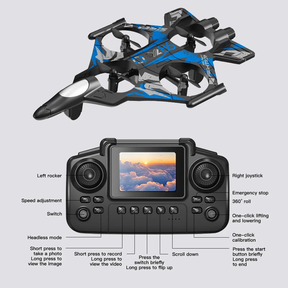 RC Camera Drone with 360 Rolling & Fixed Height Control - Tidesmit Tidesmit