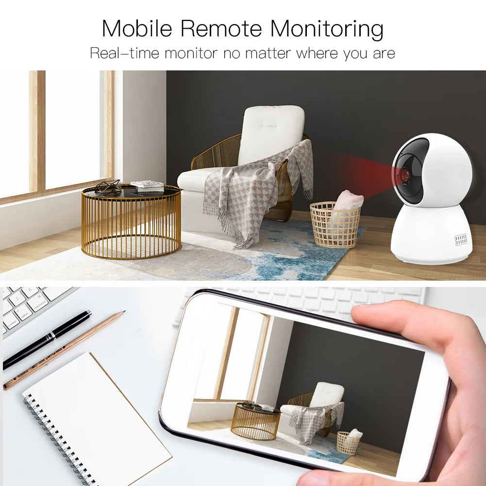 4MP 2K 400W Tuya Smart WiFi 355 IP Camera Indoor Wireless Surveillance Auto Tracking Human Home Security CCTV Baby Pet Monitor