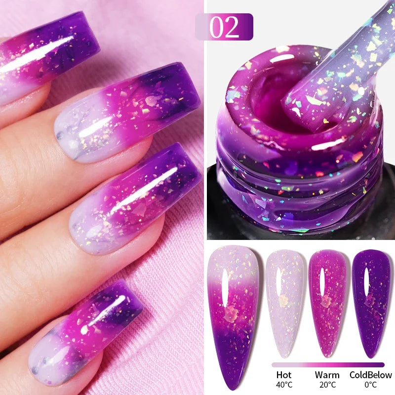 Cat Eye Magnetic Gel Polish 7.5ml - Professional Long-Lasting Nail Art Permanent Makeup Machines Thermal Aurora Top 2