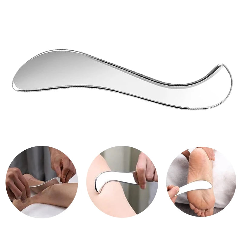 Fascia Scraper Stainless Steel IASTM Tool for Deep Tissue Muscle Relief Fascia Gun Tidesmit